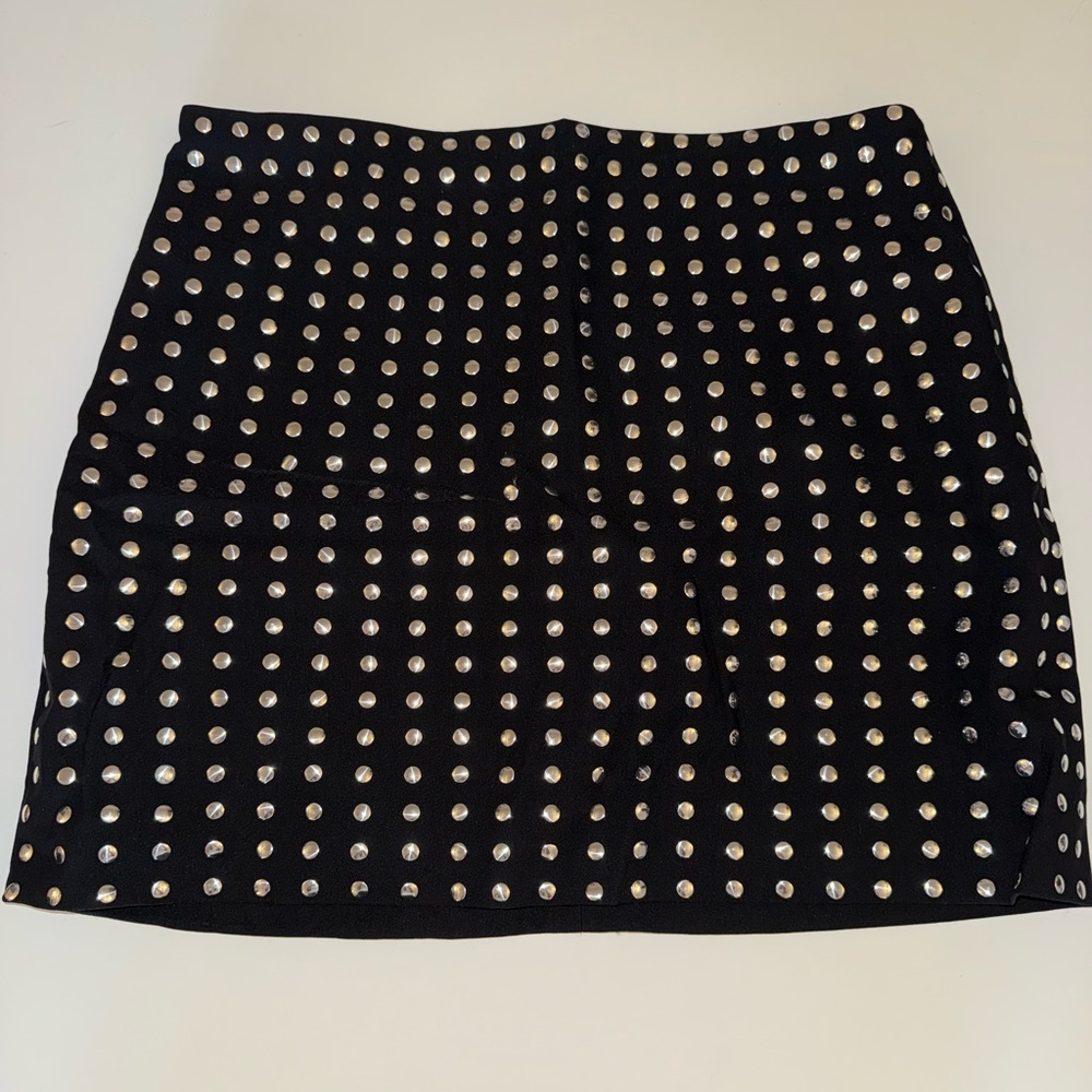 Black Studded Mini Skirt - Brand: